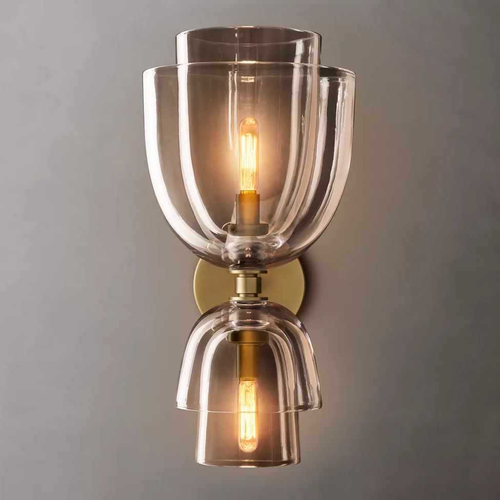 Blom Layered Glass Grand Cloche Wall Sconce