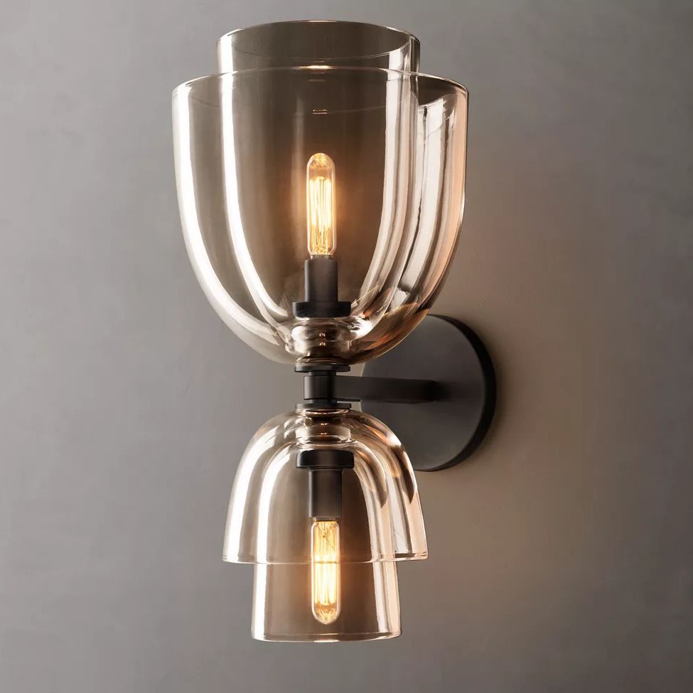 Blom Layered Glass Grand Cloche Wall Sconce