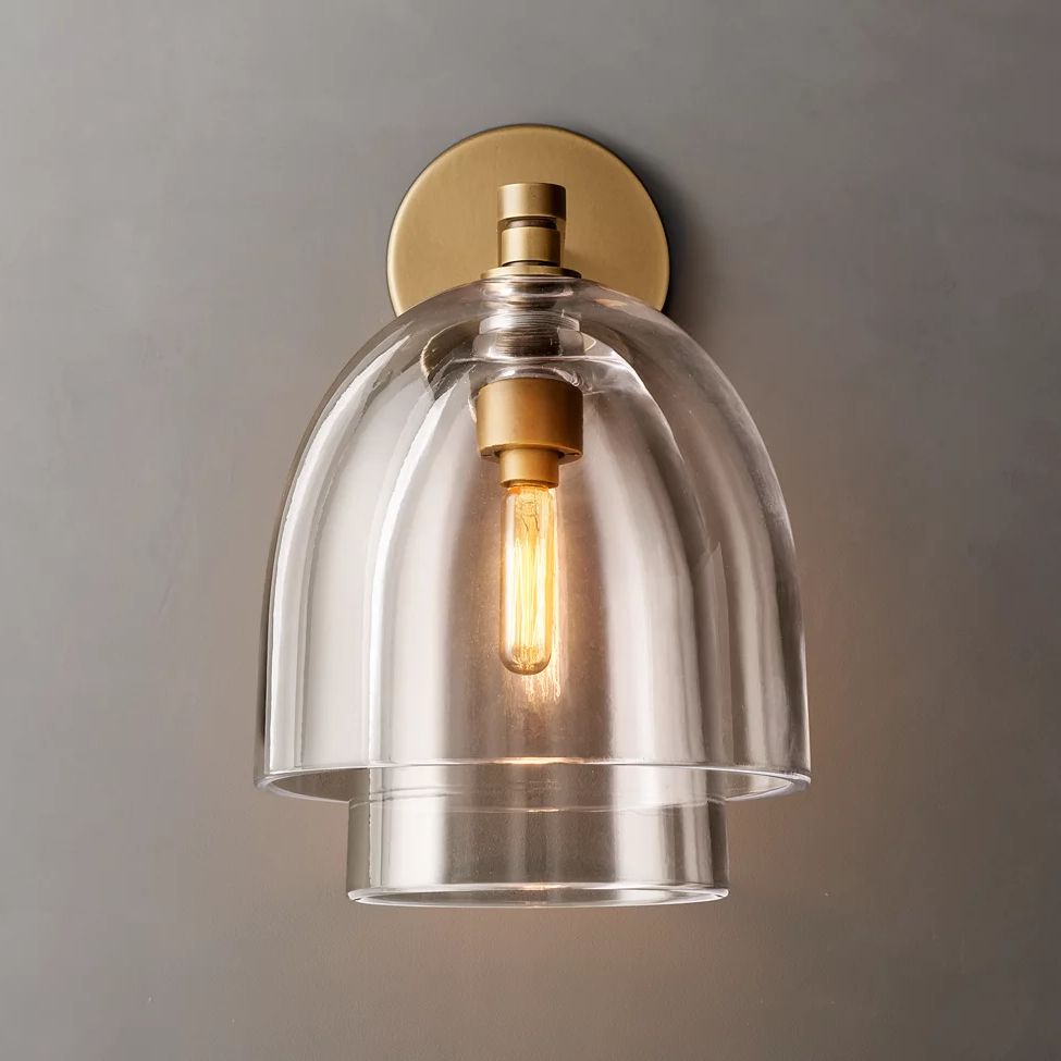 Blom Layered Glass Cloche Wall Sconce