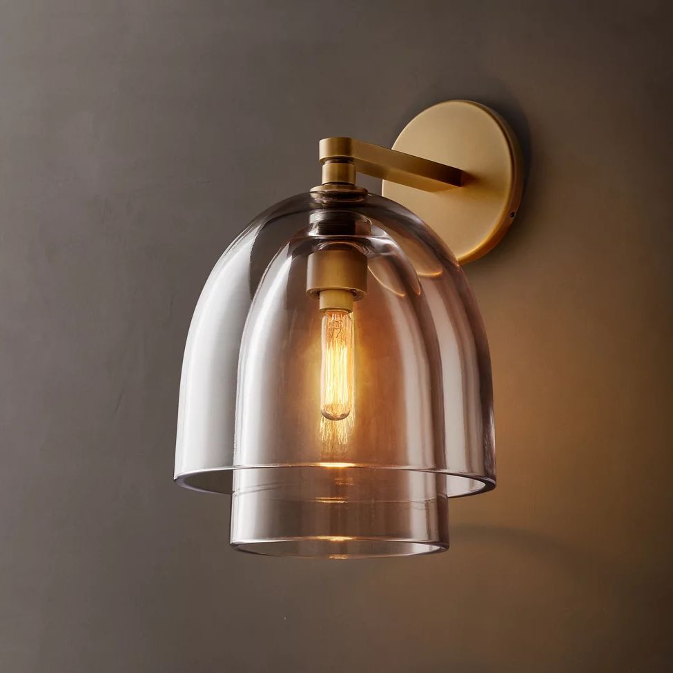 Blom Layered Glass Cloche Wall Sconce