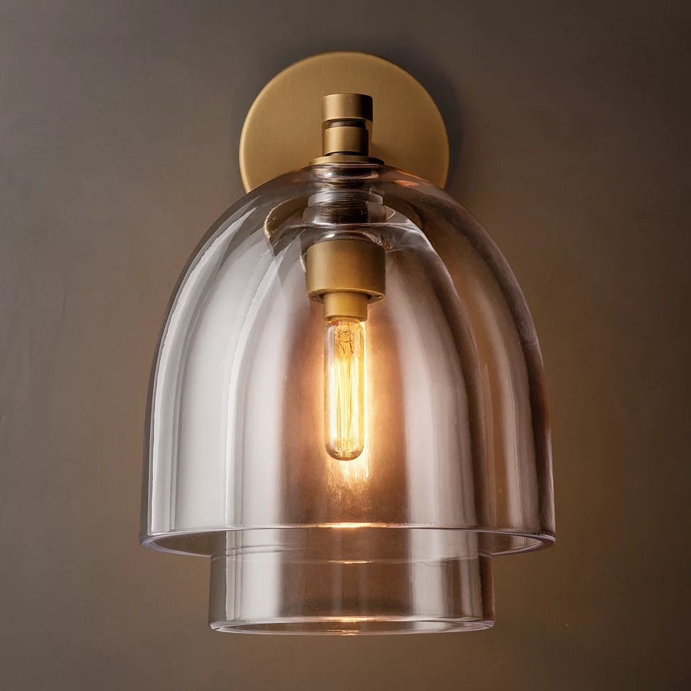 Blom Layered Glass Cloche Wall Sconce