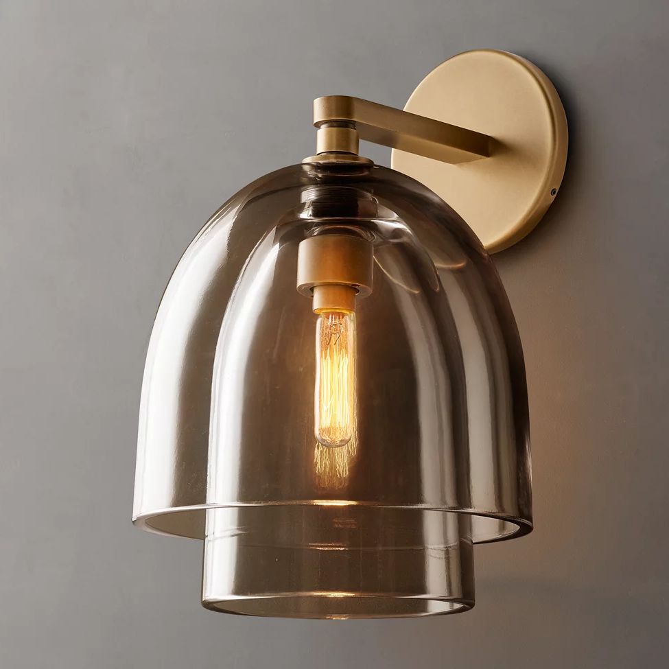 Blom Layered Glass Cloche Wall Sconce