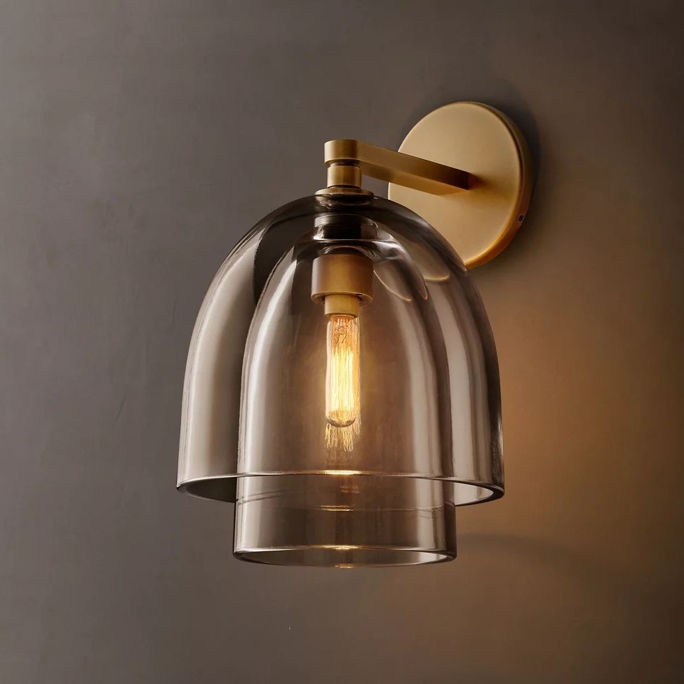 Blom Layered Glass Cloche Wall Sconce
