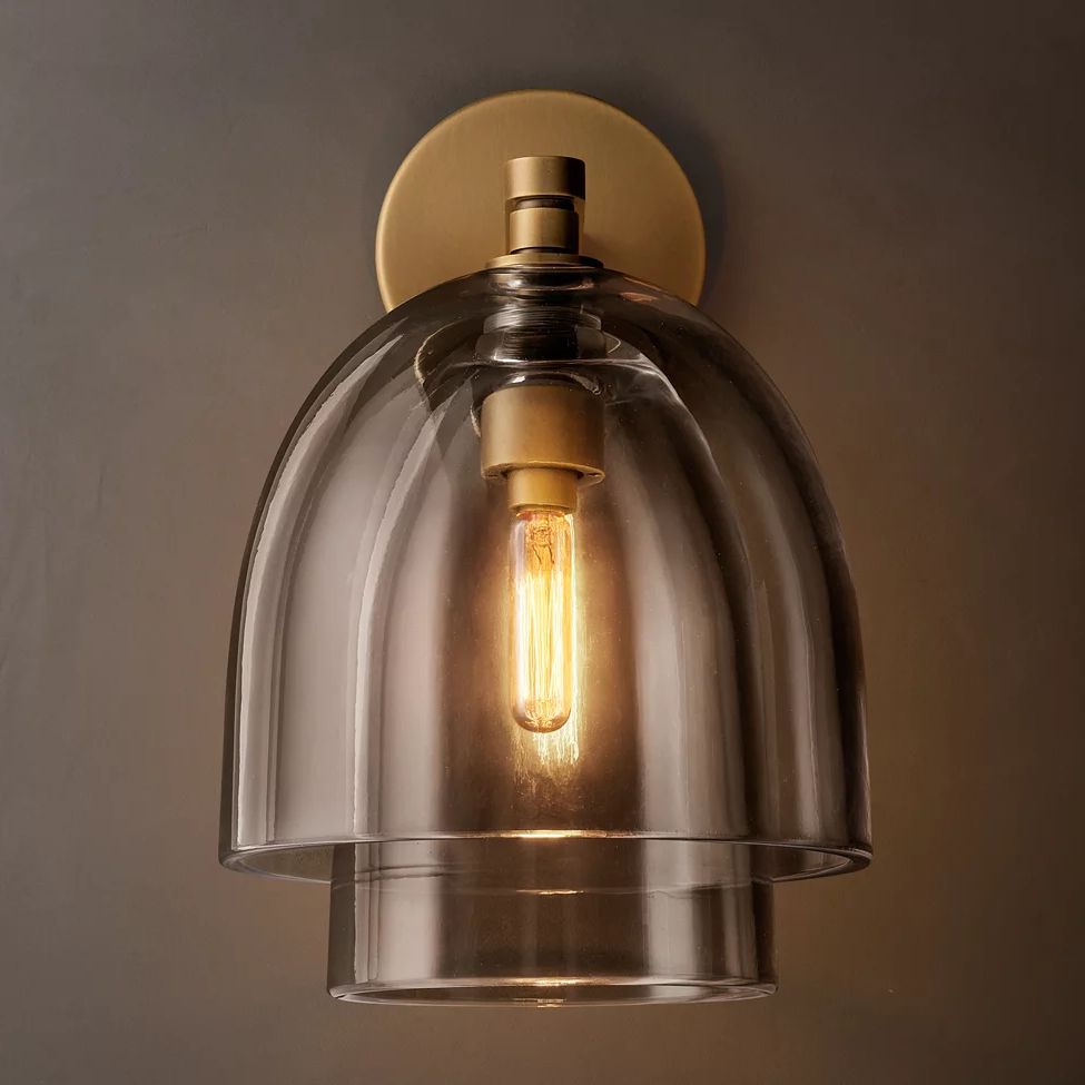 Blom Layered Glass Cloche Wall Sconce