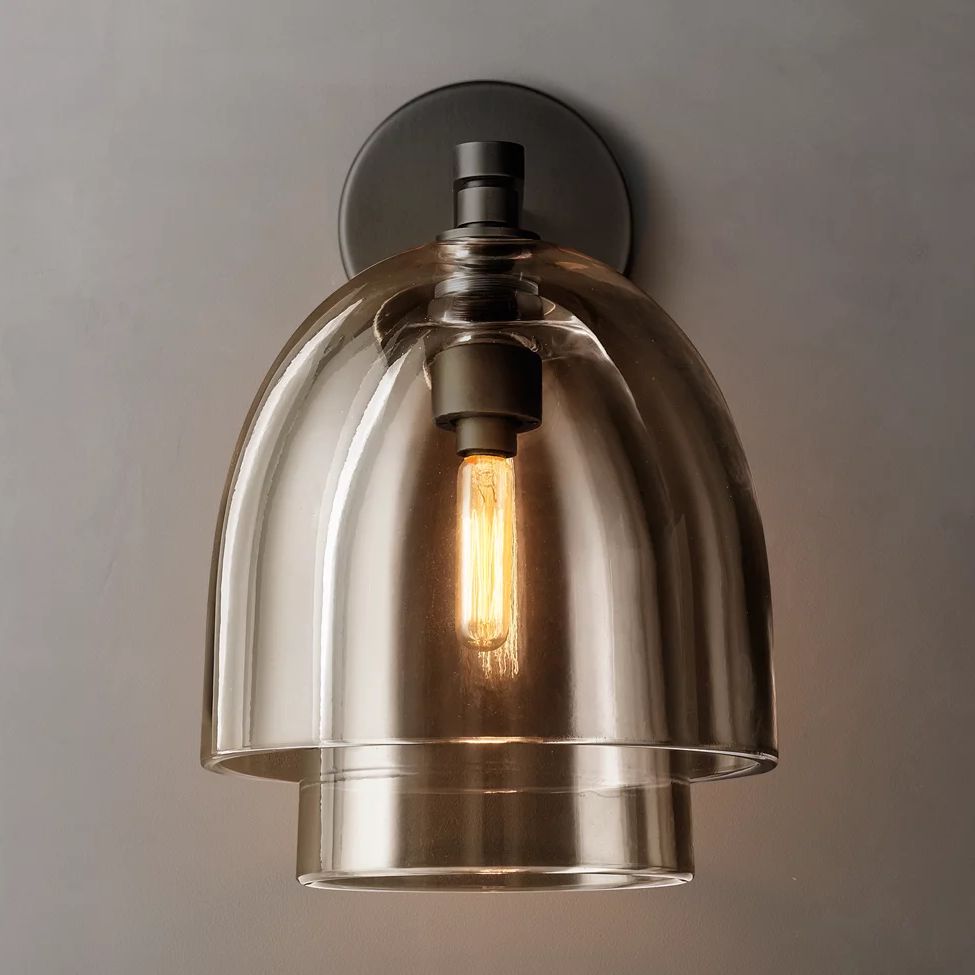 Blom Layered Glass Cloche Wall Sconce