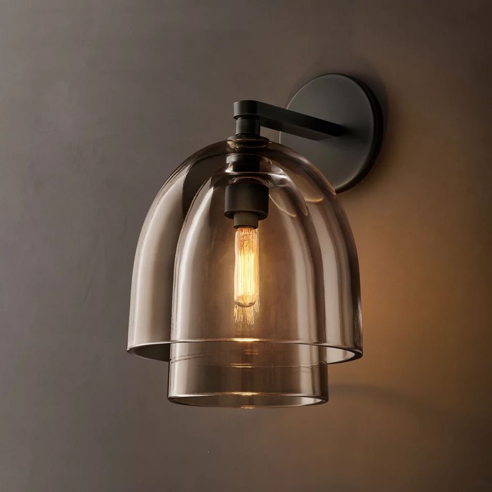 Blom Layered Glass Cloche Wall Sconce