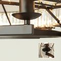Decorative 6/ 8/ 10/ 12-Light Crystal Ceiling Chandelier Triangular Prism Island Light Fixture Metal Shade for Living Room-King Lamps