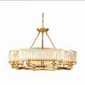 Decorative 6/ 8/ 10/ 12-Light Crystal Ceiling Chandelier Triangular Prism Island Light Fixture Metal Shade for Living Room-King Lamps