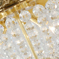 8/12/15 Lights Decorative Empire Brass Candles Crystal Chandelier Romantic Foyer Living Room Ceiling Light Fixture in Pure Copper Finish-King Lamps