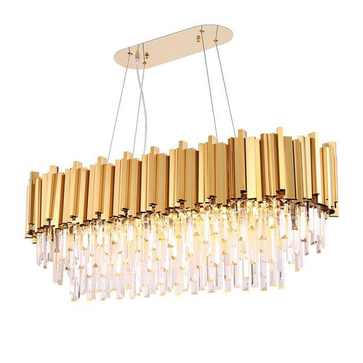 Elian Oval Crystal Chandelier-King Lamps
