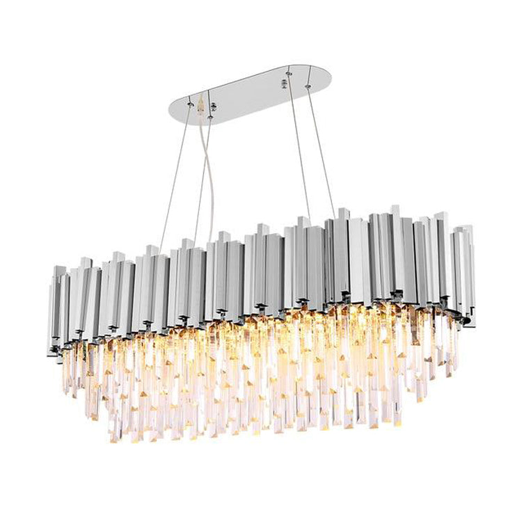 Elian Oval Crystal Chandelier-King Lamps