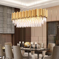 Elian Oval Crystal Chandelier-King Lamps