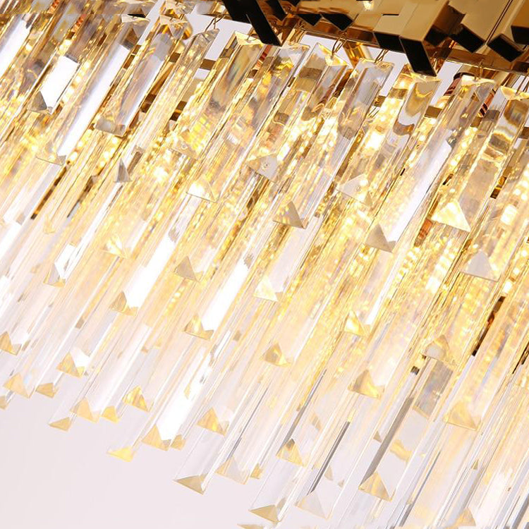 Elian Oval Crystal Chandelier-King Lamps
