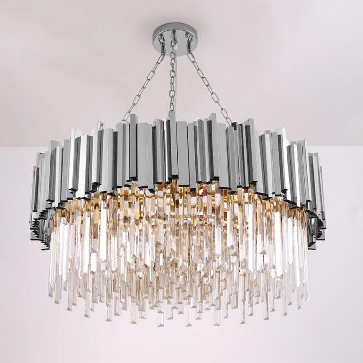 Elian Round Crystal Chandelier-King Lamps