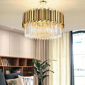 Elian Round Crystal Chandelier-King Lamps