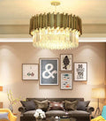 Elian Round Crystal Chandelier-King Lamps