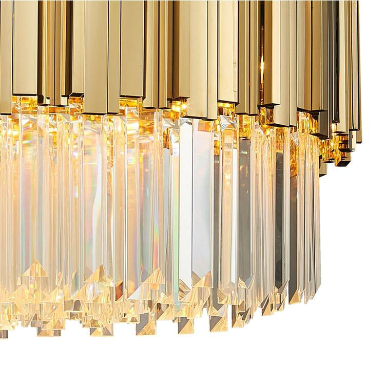 Elian Round Crystal Chandelier-King Lamps