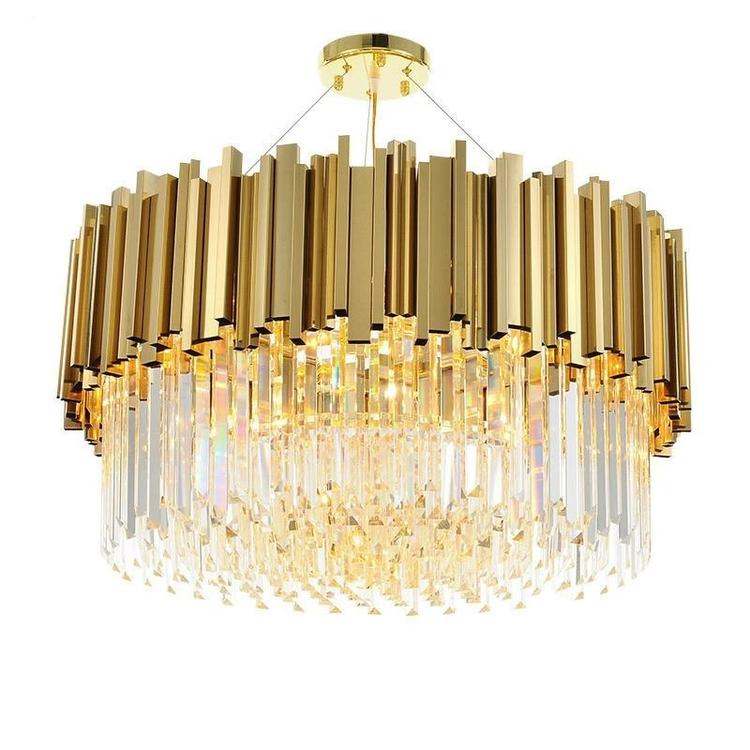 Elian Round Crystal Chandelier-King Lamps