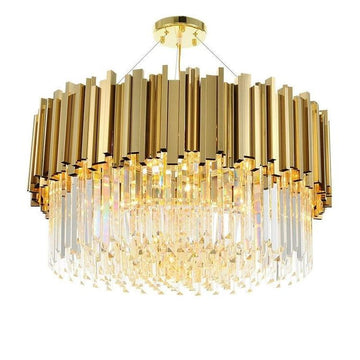 Elian Round Crystal Chandelier-King Lamps