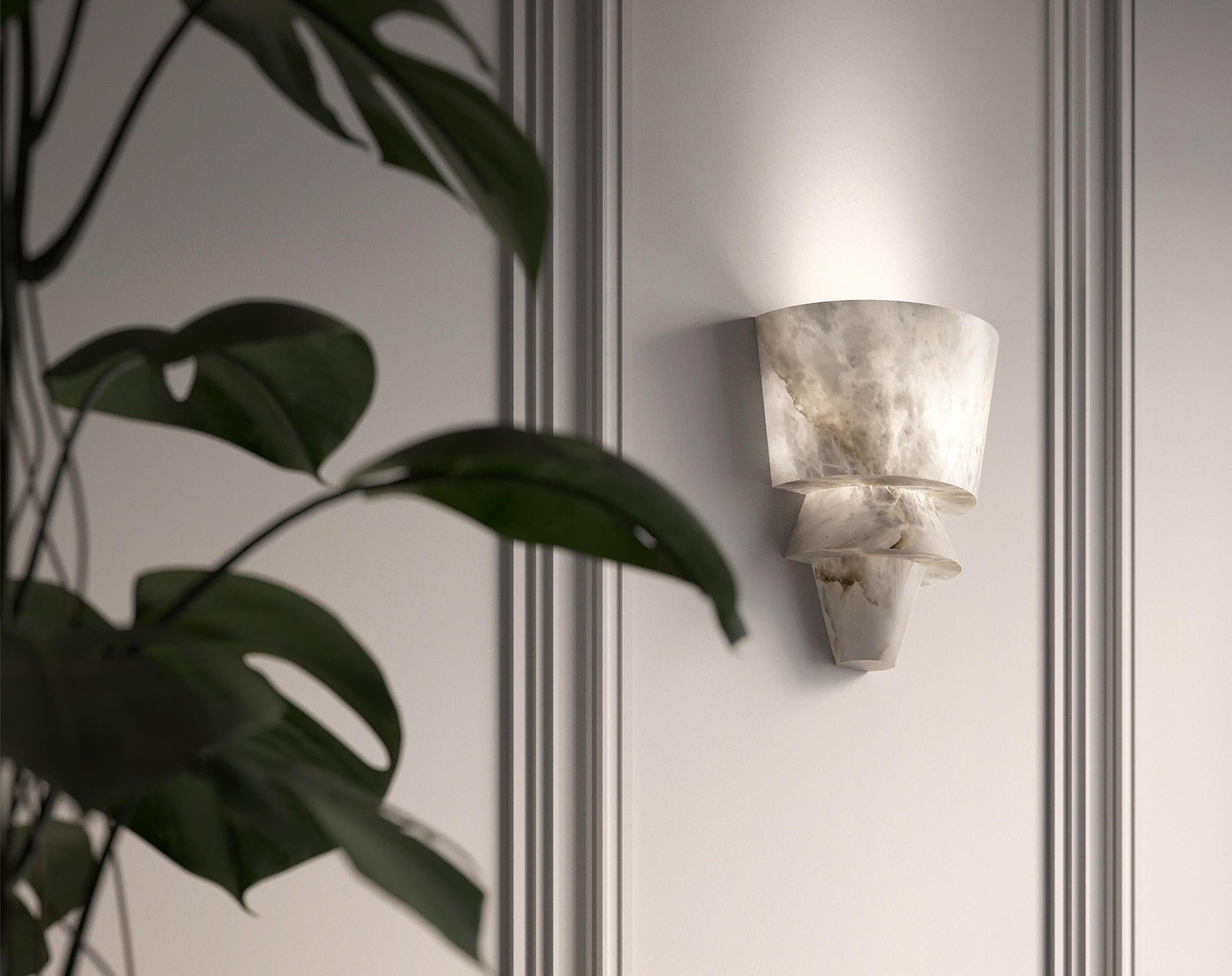 Koltin FLO Alabaster Wall Sconce 11.8", Wall Lamp For Bedroom, Living Room - King Lamps
