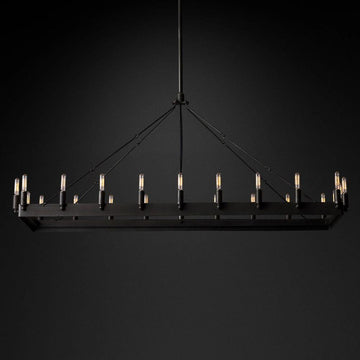 Camino Vintage Filament Rectangle Chandelier 52‘’L - King Lamps