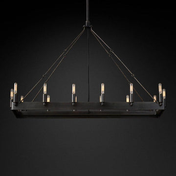Camino Vintage Filament Rectangle Chandelier 41‘’L - King Lamps