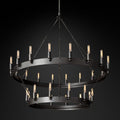 Camino Vintage Filament 2-Tier Round Chandelier 38‘’D - King Lamps