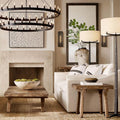 Camino Vintage Filament 2-Tier Round Chandelier 50‘’D - King Lamps