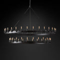 Camino Vintage Filament 2-Tier Round Chandelier 63‘’D - King Lamps
