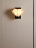Folded Halo Alabaster Wall Sconce