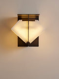 Folded Halo Alabaster Wall Sconce