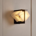 Folded Halo Alabaster Wall Sconce