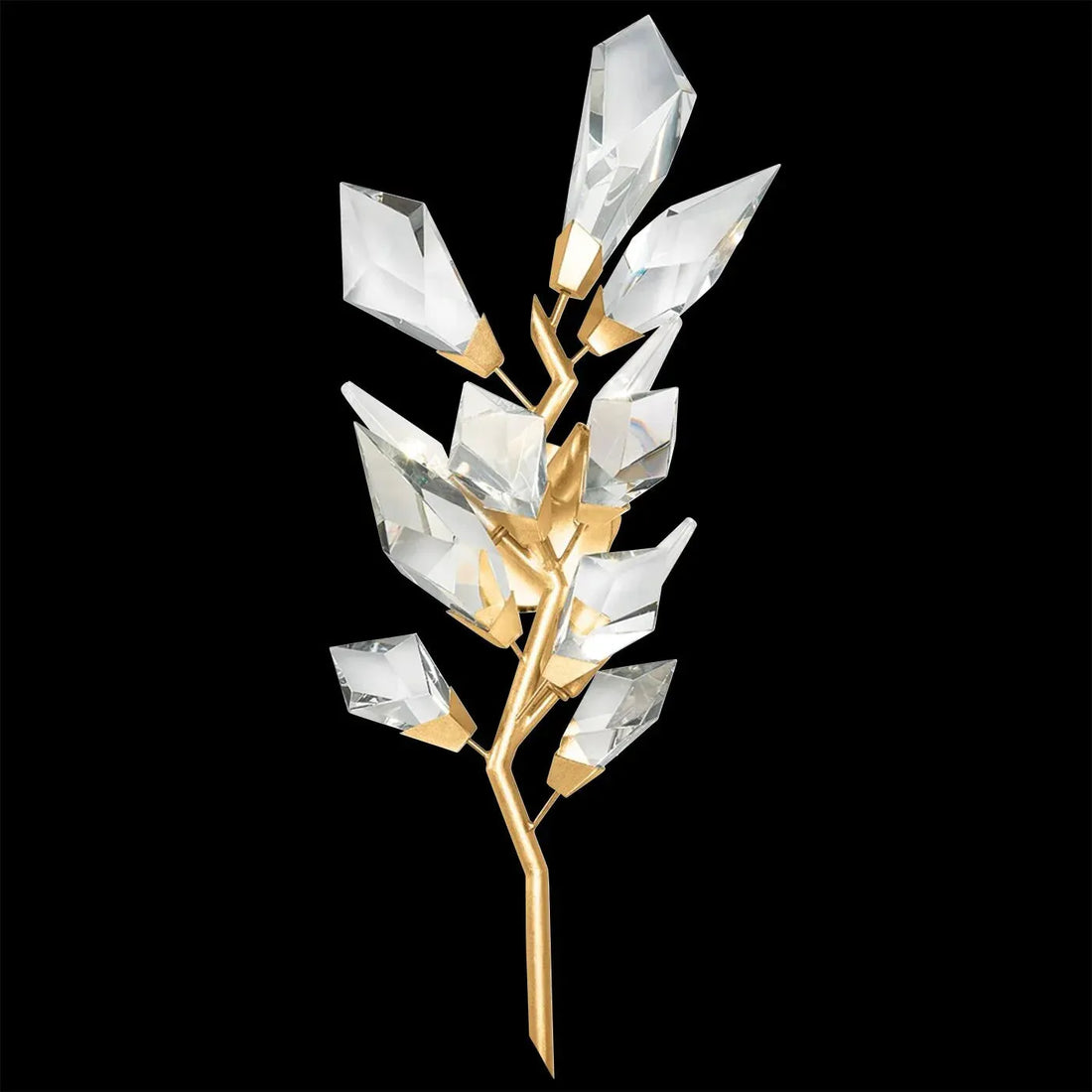 Addison Gold Leafed 27″ Crystal Sconce - King Lamps