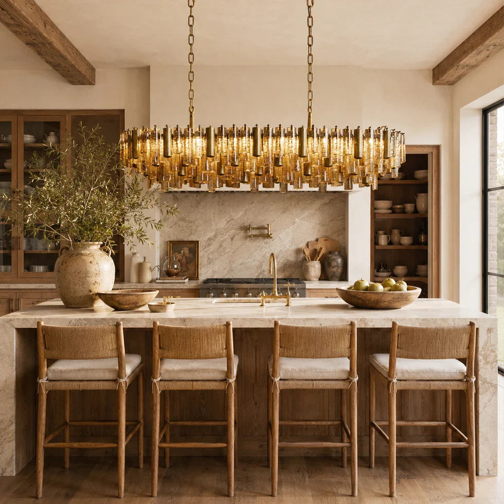 Neve Linear Murano Glass Chandelier