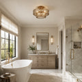 Amor 2-Tier Ghiaccio Glass Round Flushmount 18