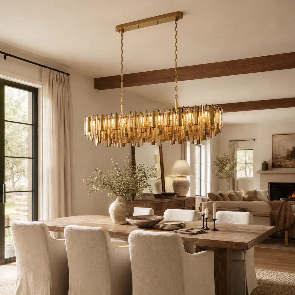 Neve Linear Murano Glass Chandelier
