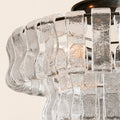 Amor 2-Tier Ghiaccio Glass Round Flushmount 18