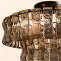 Amor 2-Tier Ghiaccio Glass Round Flushmount 18