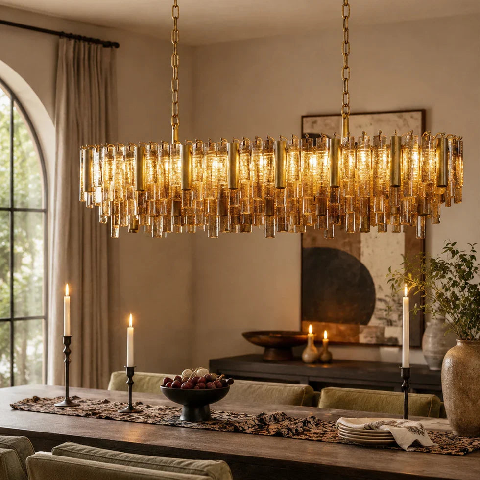 Neve Linear Murano Glass Chandelier