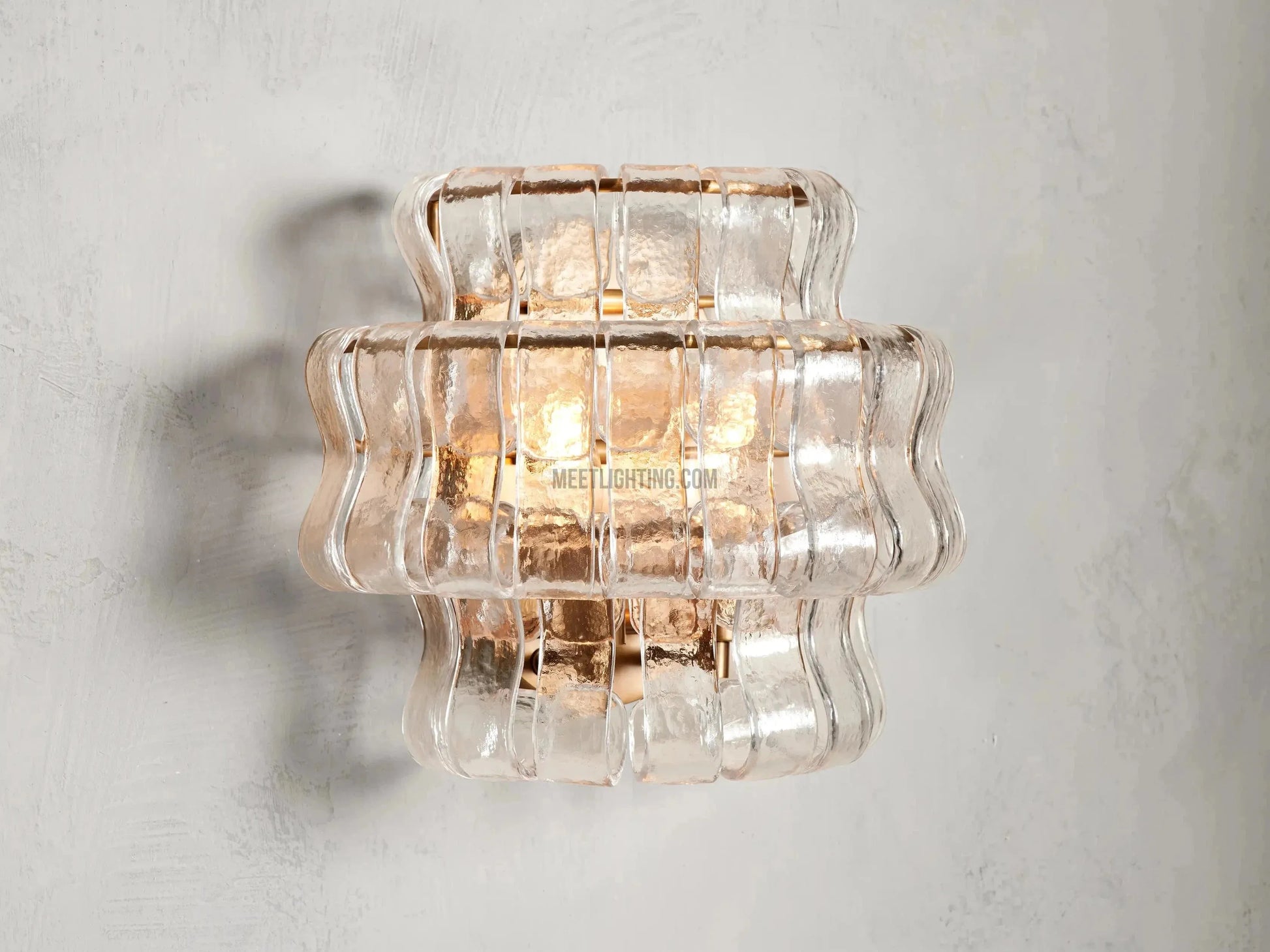 Ghiaccio Art Glass Wall Sconce - King Lamps