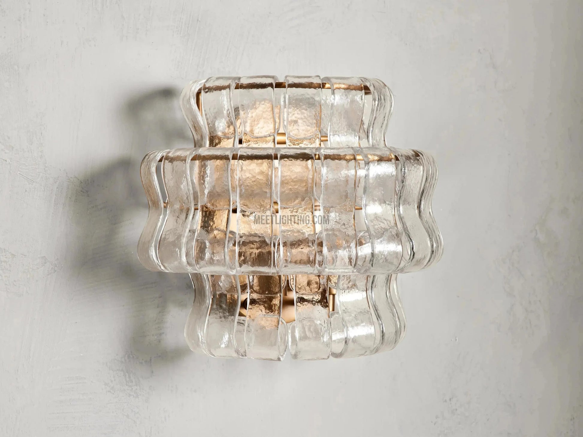 Ghiaccio Art Glass Wall Sconce - King Lamps