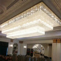 Modern Extra 2/3 Tiered Flush Mount Crystal Chandelier for Large Area - King Lamps