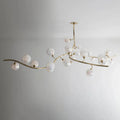 Contemporary Hand-blown Glass Globes Branch Chandelier for Dining Room Living Room and Kitchen Island - King Lamps