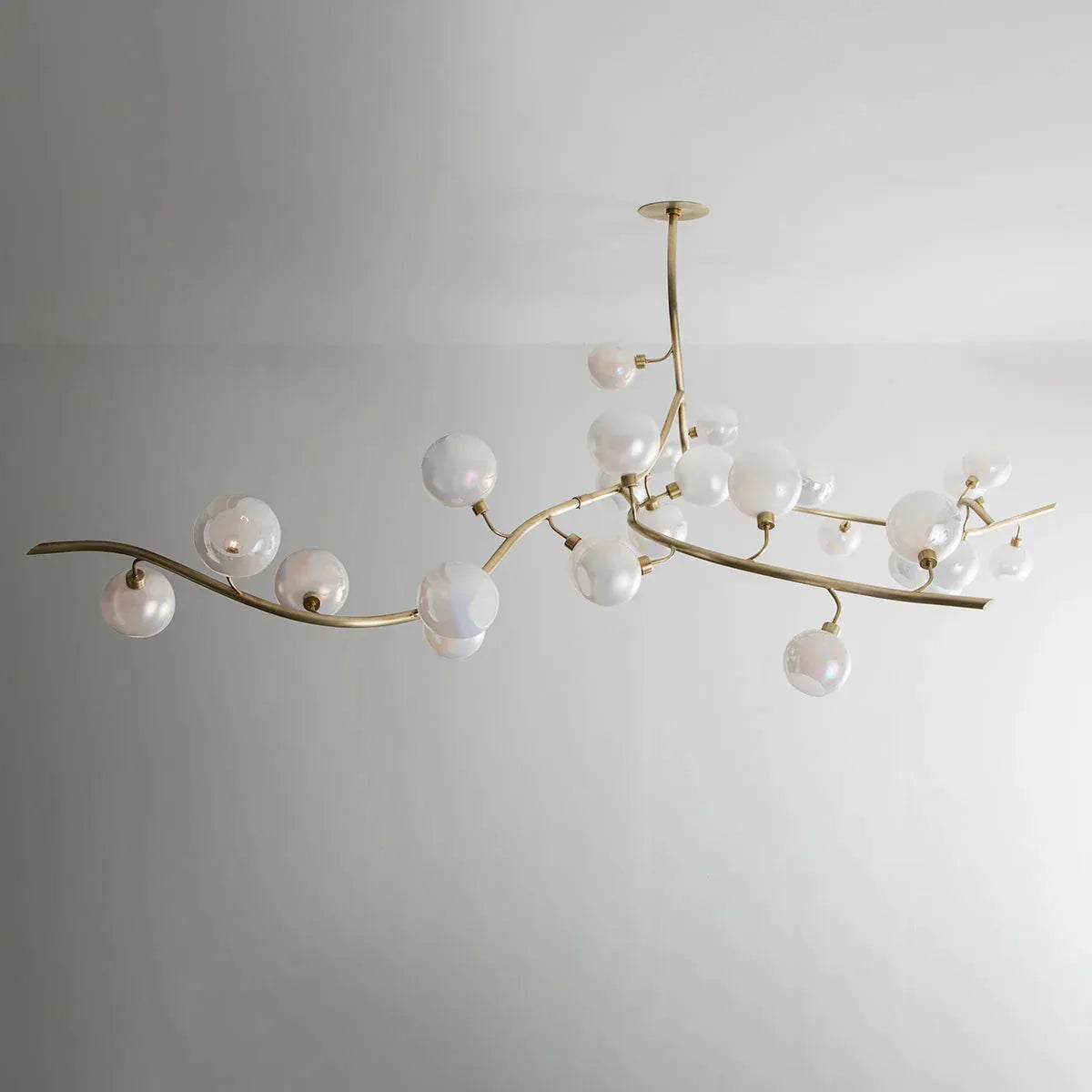 Contemporary Hand-blown Glass Globes Branch Chandelier for Dining Room Living Room and Kitchen Island - King Lamps