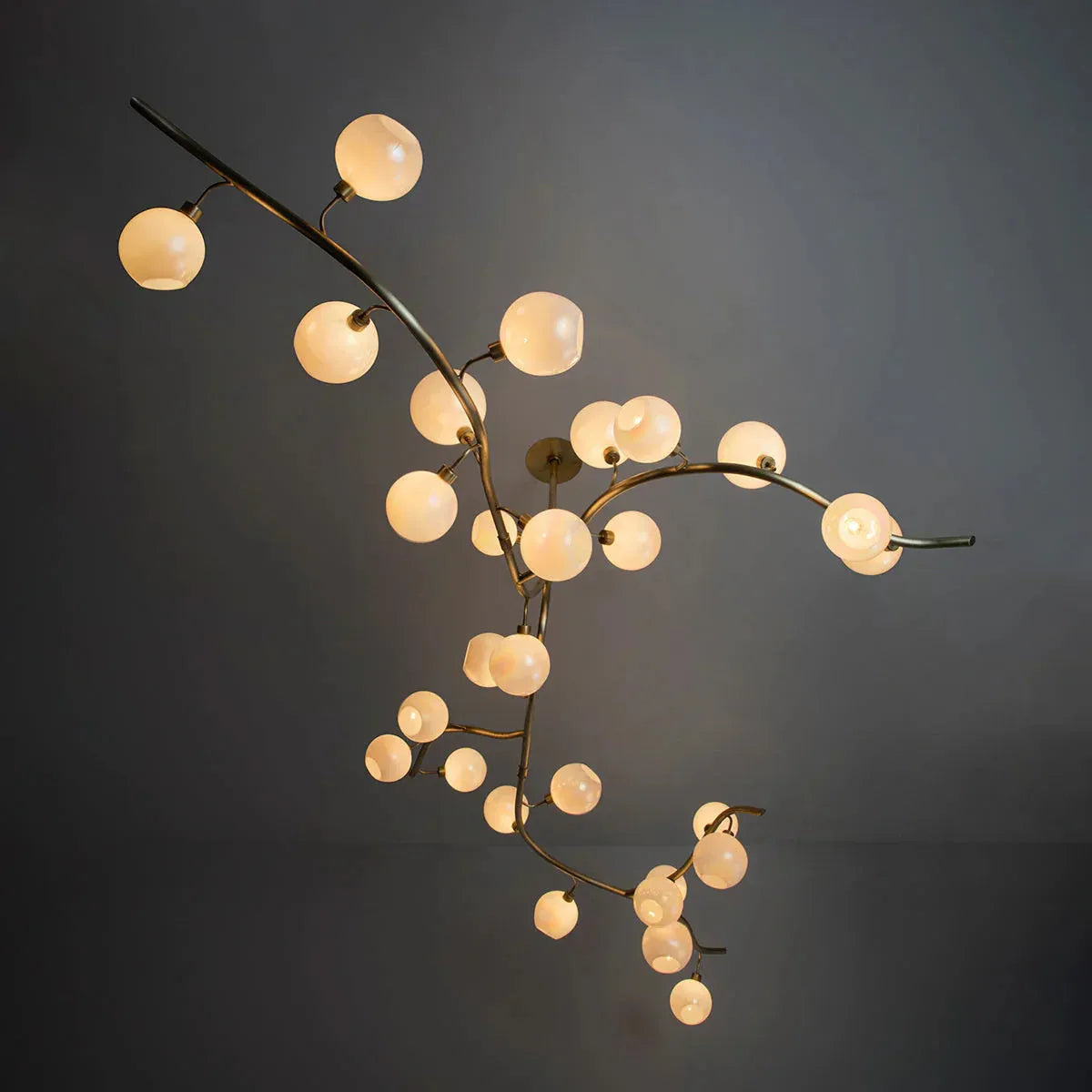 Contemporary Hand-blown Glass Globes Branch Chandelier for Dining Room Living Room and Kitchen Island - King Lamps