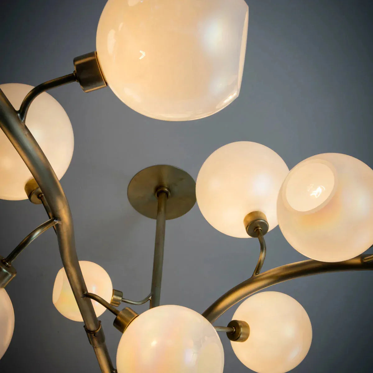 Contemporary Hand-blown Glass Globes Branch Chandelier for Dining Room Living Room and Kitchen Island - King Lamps