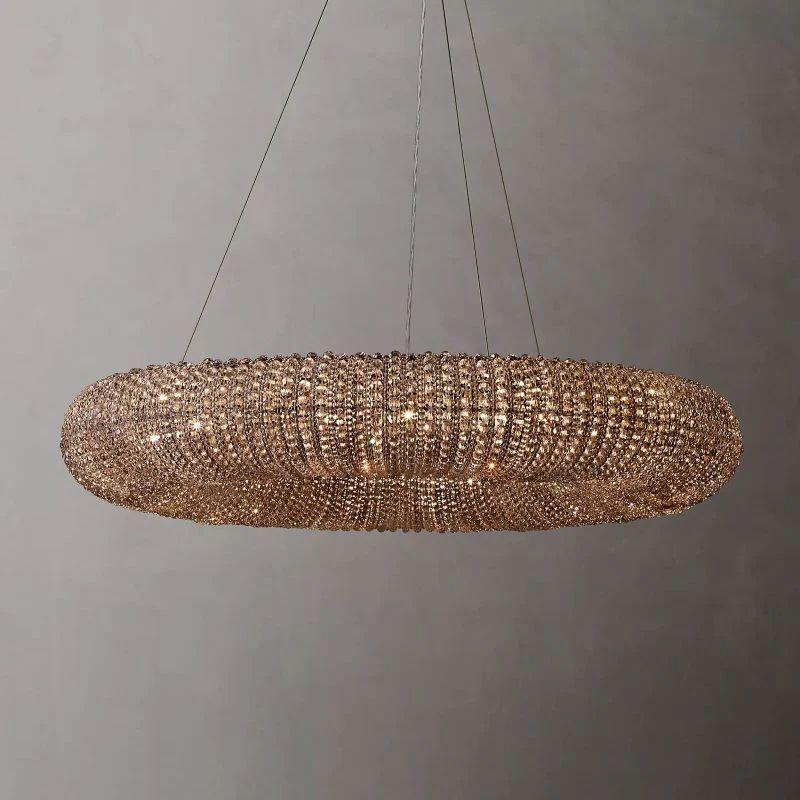 Halo Crystal Round LED Chandelier 41" - King Lamps