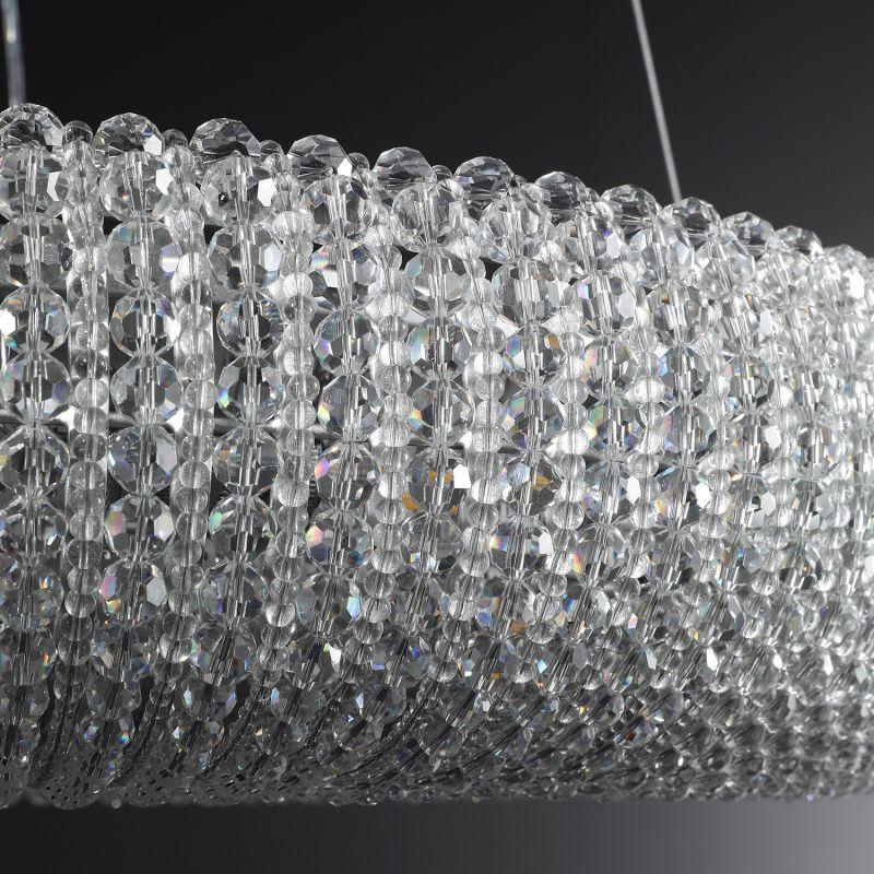 Halo Crystal Round LED Chandelier 41" - King Lamps