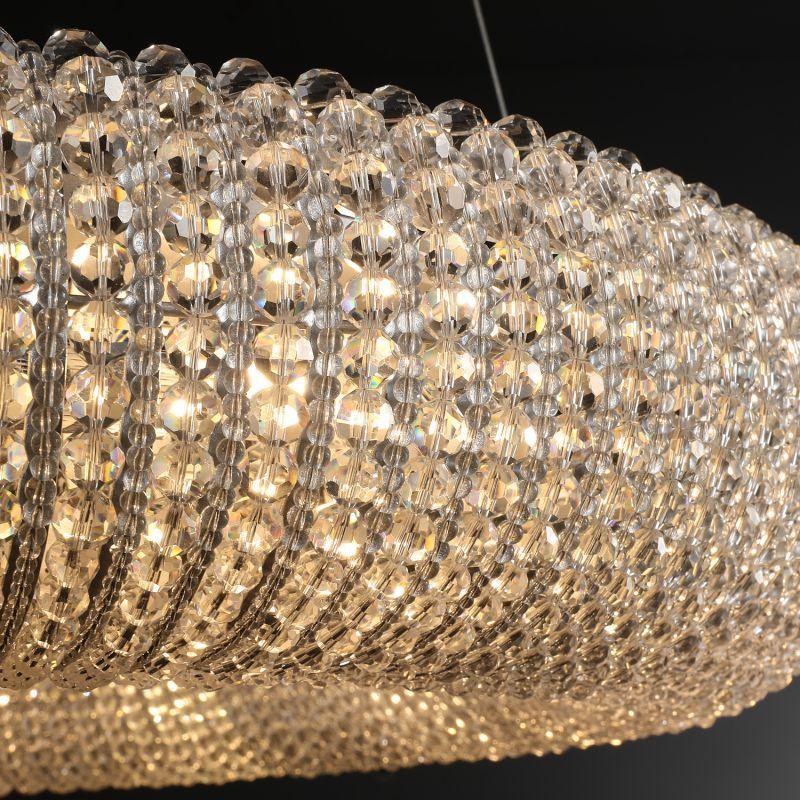 Halo Crystal Round LED Chandelier 41" - King Lamps