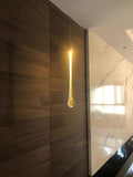 Foyer Glass Drops Pendant Chandelier Spiral Staircase High Ceiling Light Fixture In Gold Finish-King Lamps